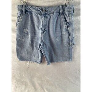 YMI High-Rise Carpenter Raw Hem Denim Shorts